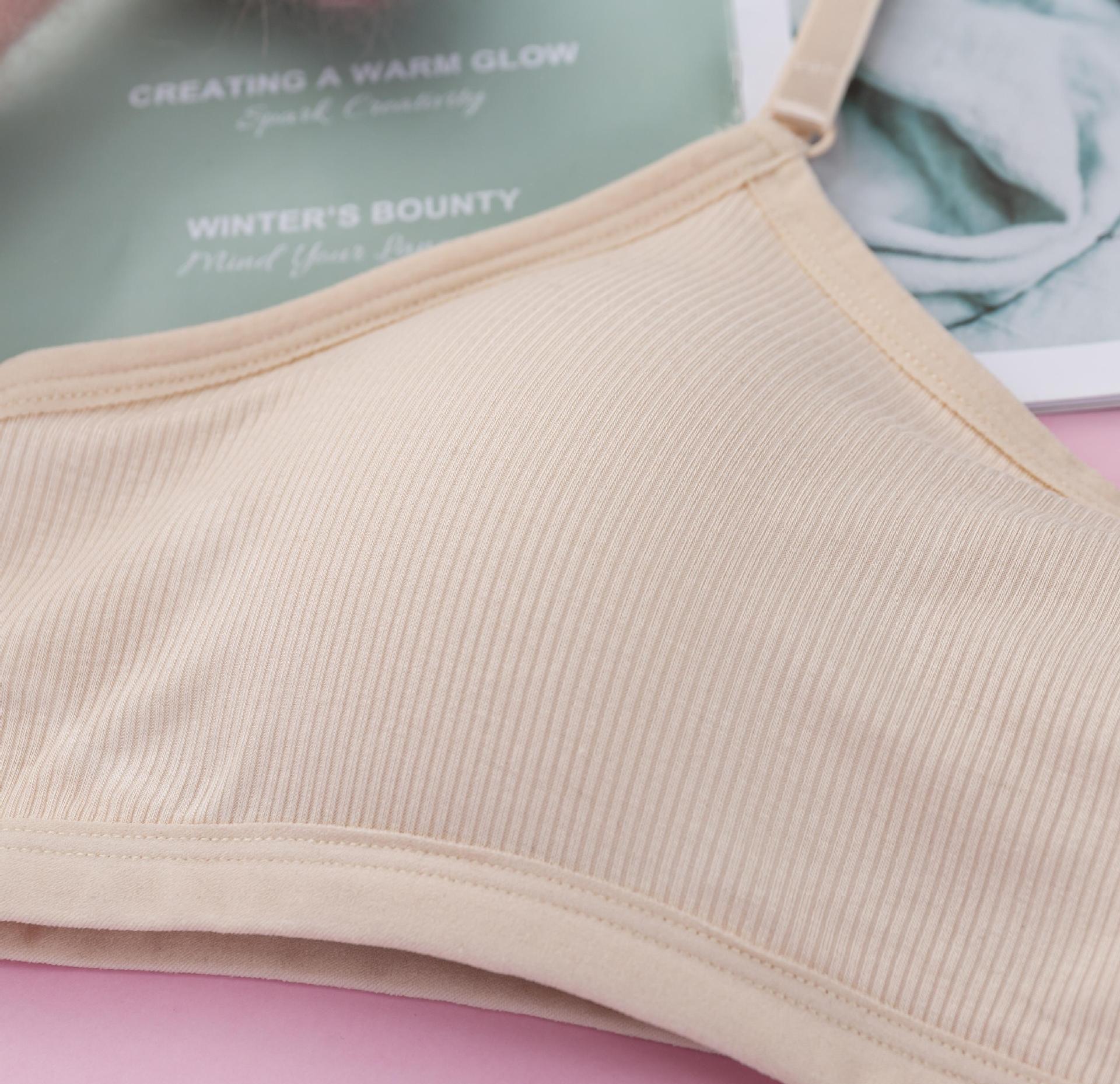 Áo Lót Nữ Cotton Tăm Mút Liền Cài Sau 2 Móc 6934 – Áo Lá Học Sinh Không Gọng, Êm Ái Thoáng Mát