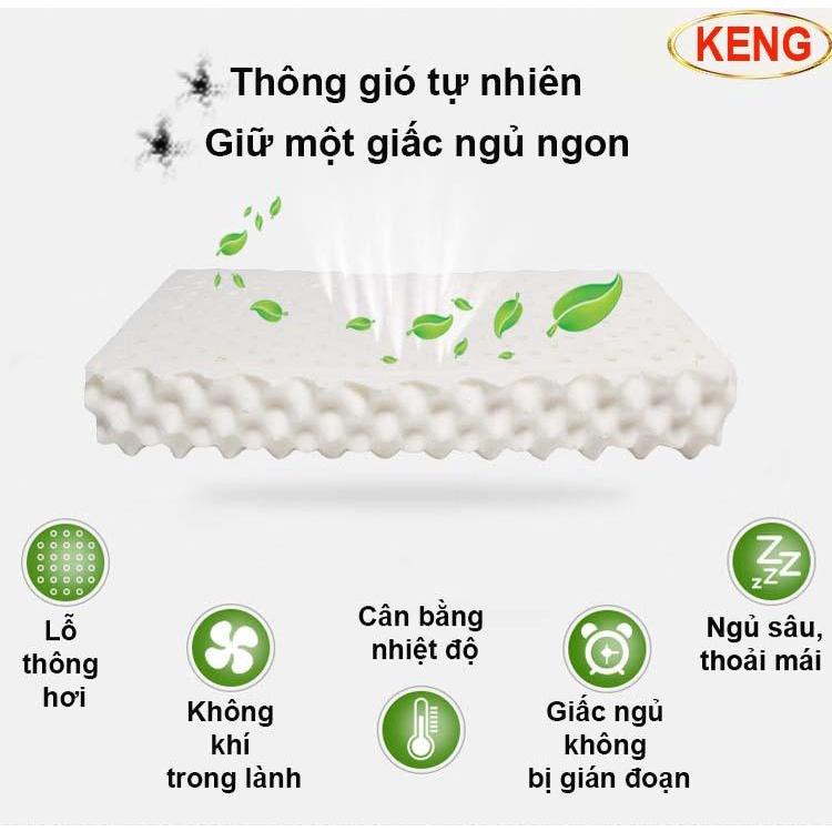 Gối cao du non cho người thoái hoá, Gối siêu mềm đàn hồi Kiosi K61 - Hàng chính hãng bảo hành 1 đổi 1 Mẫu mới 2021