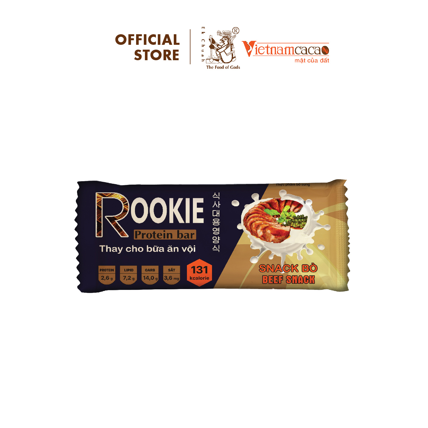 Đồ ăn vặt Thanh năng lượng Rookie Bar – Set 5 thanh – Vinacacao