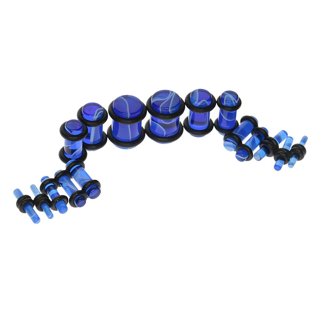 32PCS Ear Stretching Kit Acrylic Taper & Plug O-Ring Ear Piercing Expander