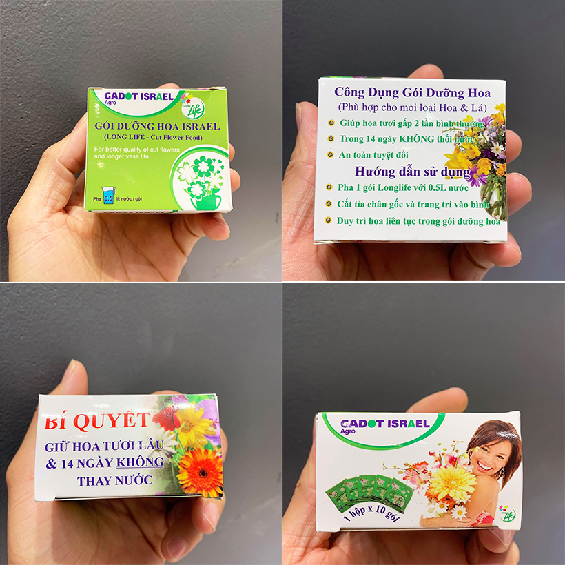 Bột Dưỡng Hoa Hồng Lâu Tàn giúp hoa luôn tươi mới, cánh hoa hồng cứng cáp gấp 2 lần và trong 14 ngày không thối nước hay cắt tỉa gốc hoa