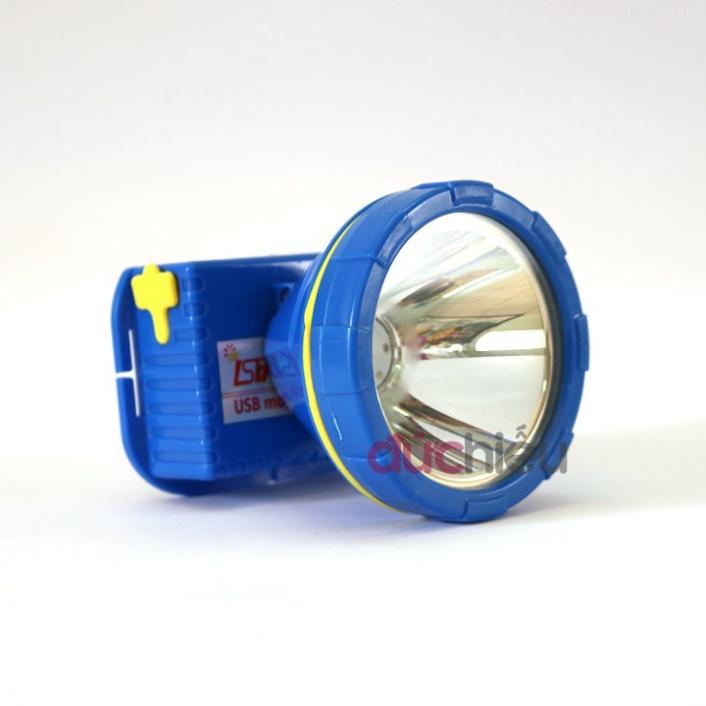 Đèn pin đội đầu siêu sáng chống nước điều chỉnh ánh sáng có màn hình hiển thị % pin