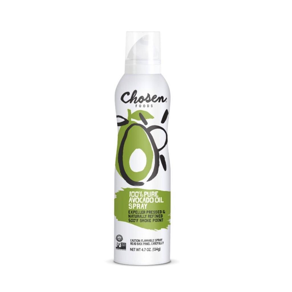 CHAI XỊT DẦU QUẢ BƠ NGUYÊN CHẤT Chosen Foods 100% Pure Avocado Oil Spray, Expeller-pressed, Non-GMO, 134g (4.7 oz)