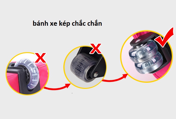 Vali kéo du lịch xách tay 20inch chất liệu vải dù chống thấm nước - Tặng kèm túi xách cầm tay