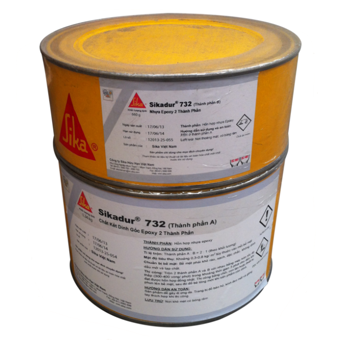 Sikadur 732 - 1 bộ A&amp;B 1kg - Chất kết nối gốc nhựa epoxy chọn lọc, 2 thành phần, không dung môi