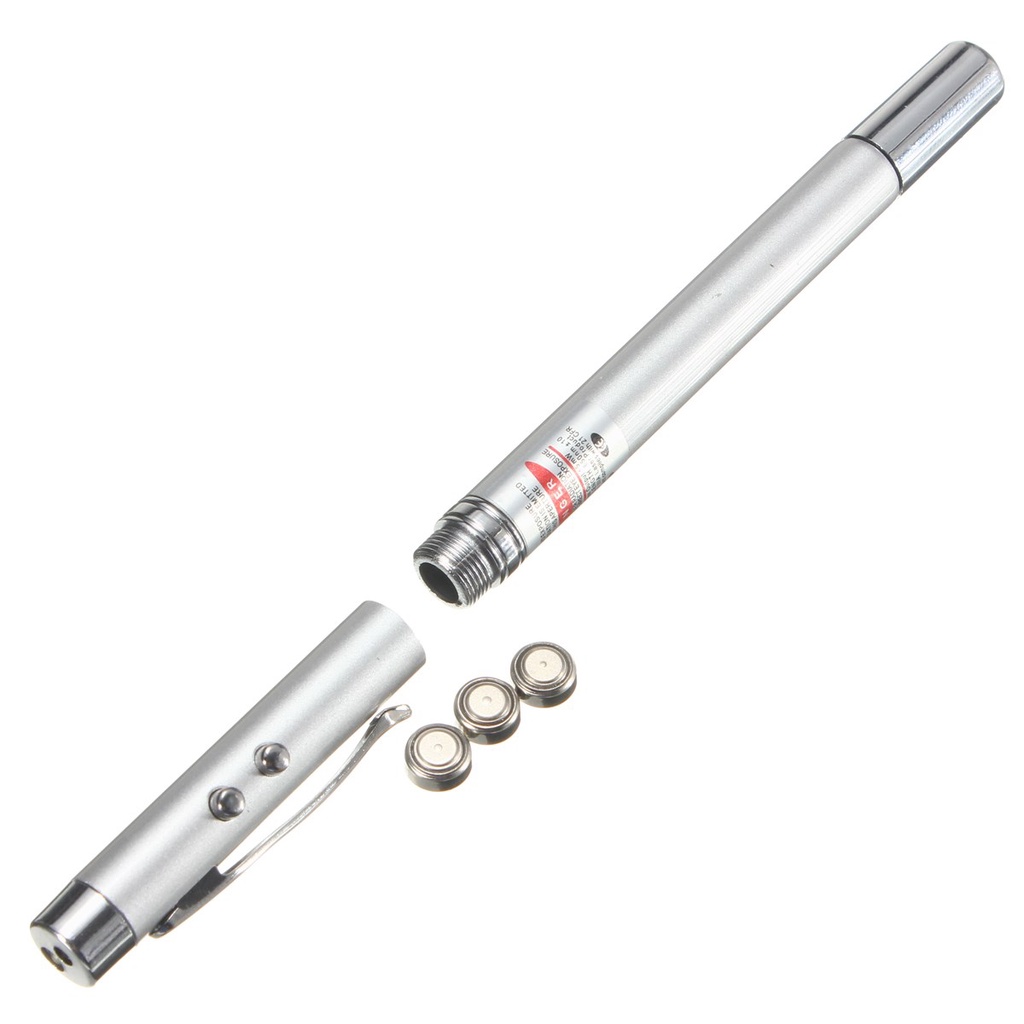 Bút laser trình chiếu Slide giảng dạy 5in1 thuyết trình chiếu laser, có đèn màu đỏ và anten, dùng trợ giảng thuyết trình, chỉ bản đồ, slide PP Đa Năng Tiện Dụng Không Dây Kèm Pin - Hàng Nhập Khẩu
