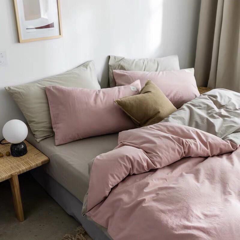 Bộ chăn ga gối Cotton Tici M2T bedding chăn ga Hàn Quốc màu sắc lạ mắt miễn phí bo chun drap ga giường