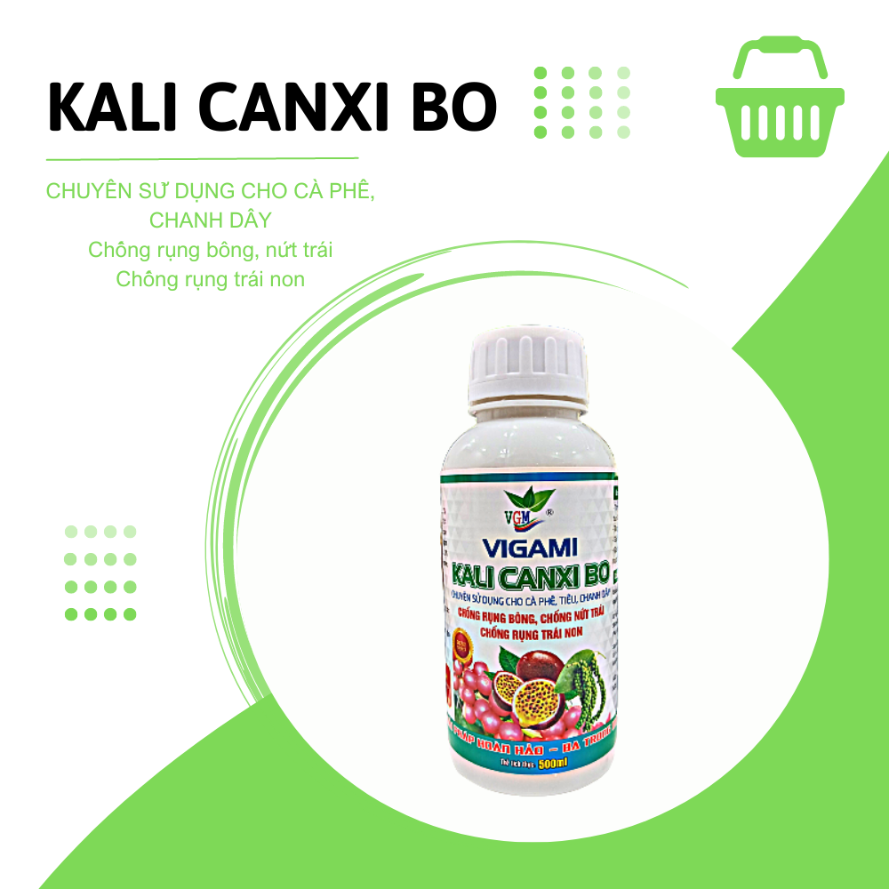 Phân bón Vigami Kali Canxi Bo 500ml - Chuyên cà phê, tiêu, chanh dây