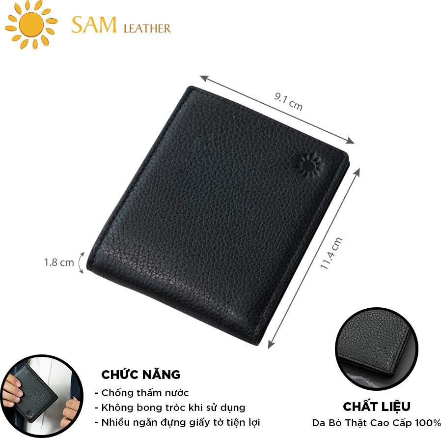 Ví Nam Da Bò – Ví Ngang SAM Leather SAM006