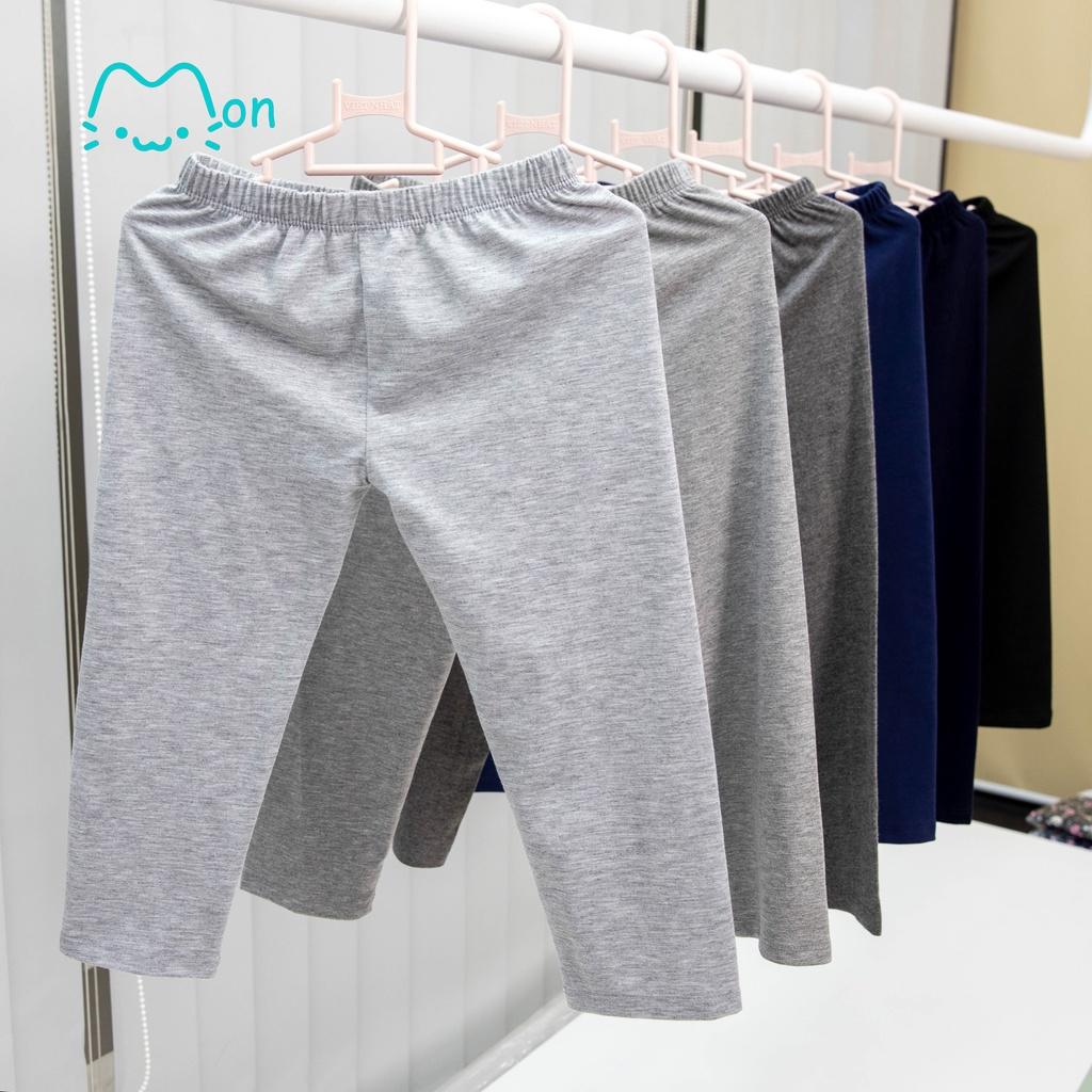 Quần Legging chun bé gái và bé trai thoải mái vận động, phù hợp đi chơi, đi học, mặc nhà Monbabies QLG22W012