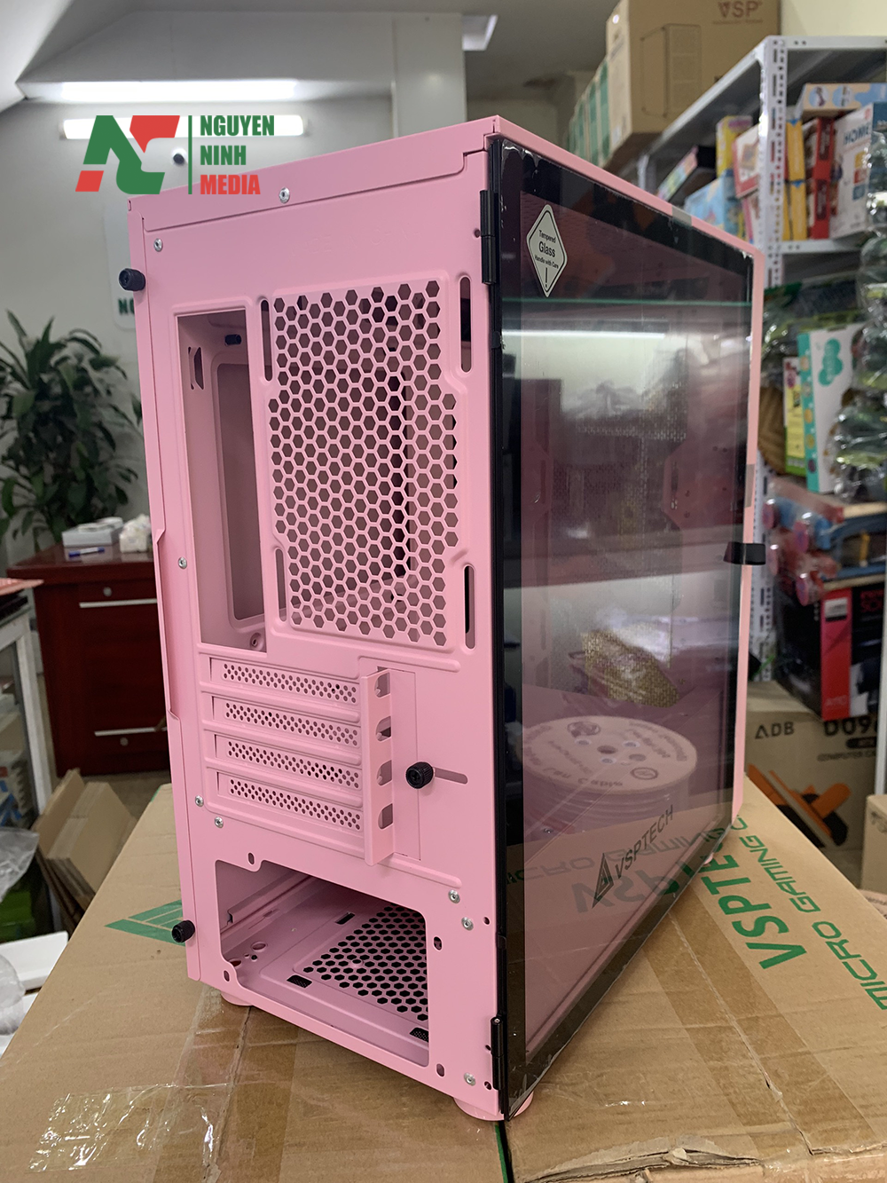 Vỏ Case Gaming VSP KA30 Pink (Màu Hồng) - Hàng Chính Hãng