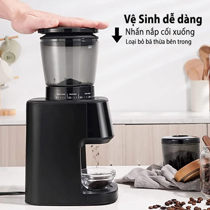 Máy xay hạt cà phê Espresso cao cấp Shardor BD-CG015 có Bảng điều khiển kỹ thuật số, Tích hợp 31 chế độ xay hạt cà phê - HÀNG NHẬP KHẨU
