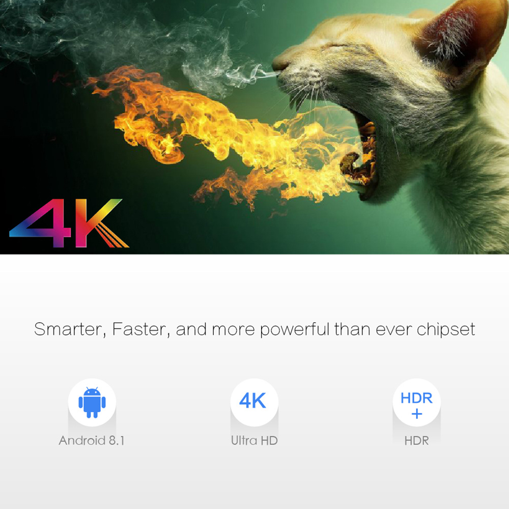 Android Box X96MAX-DDR4-4GB Amlogic S905X2 Android 8.1, bộ nhớ trong 32GB eMMC, 4K TV Box USB3.0 Dual Band WiFi Bluetooth Gigabit LAN - Hàng Nhập Khẩu