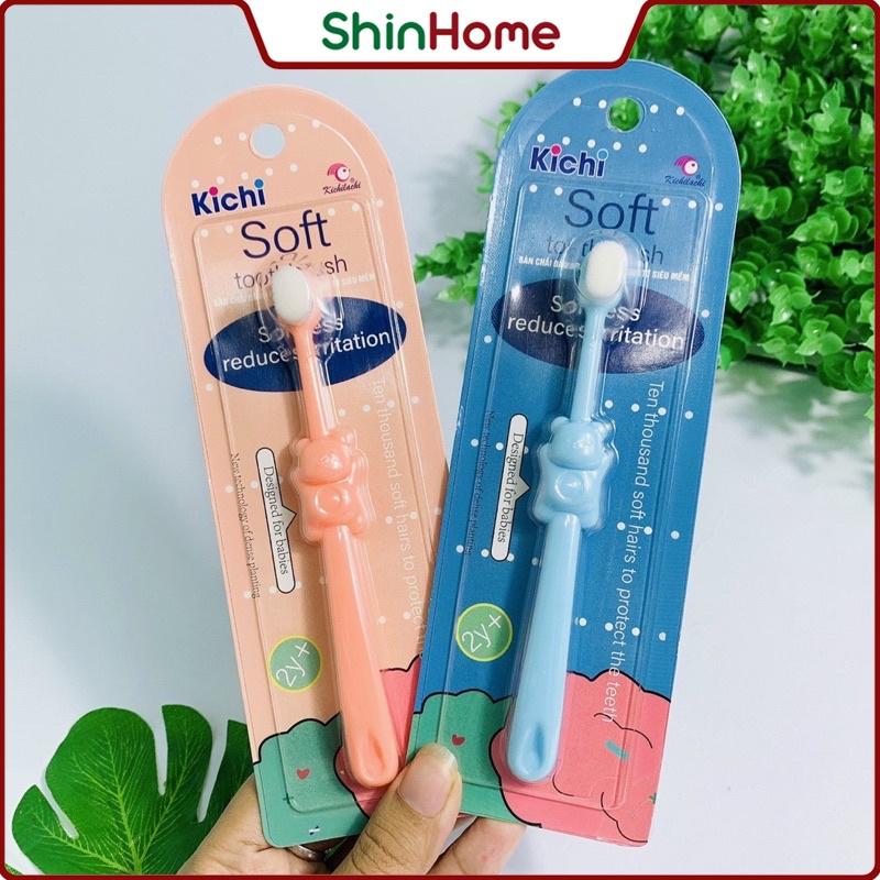 Bàn chải đánh răng trẻ em sợi tơ Kichi Soft siêu mềm