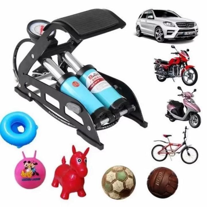 Bơm đạp chân đa năng 2 ống bơm