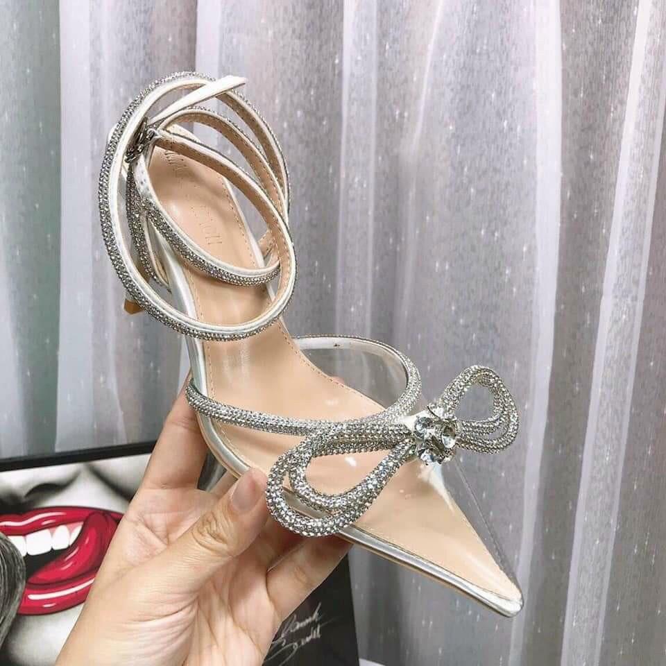 Giày sandal nơ đính đá cao cấp