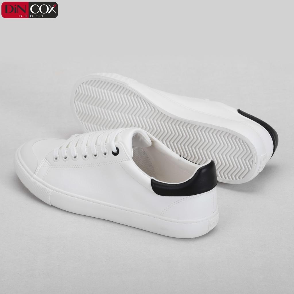 Giày Sneaker Da Nam DINCOX C13 Cách Điệu Sáng Tạo White/Black