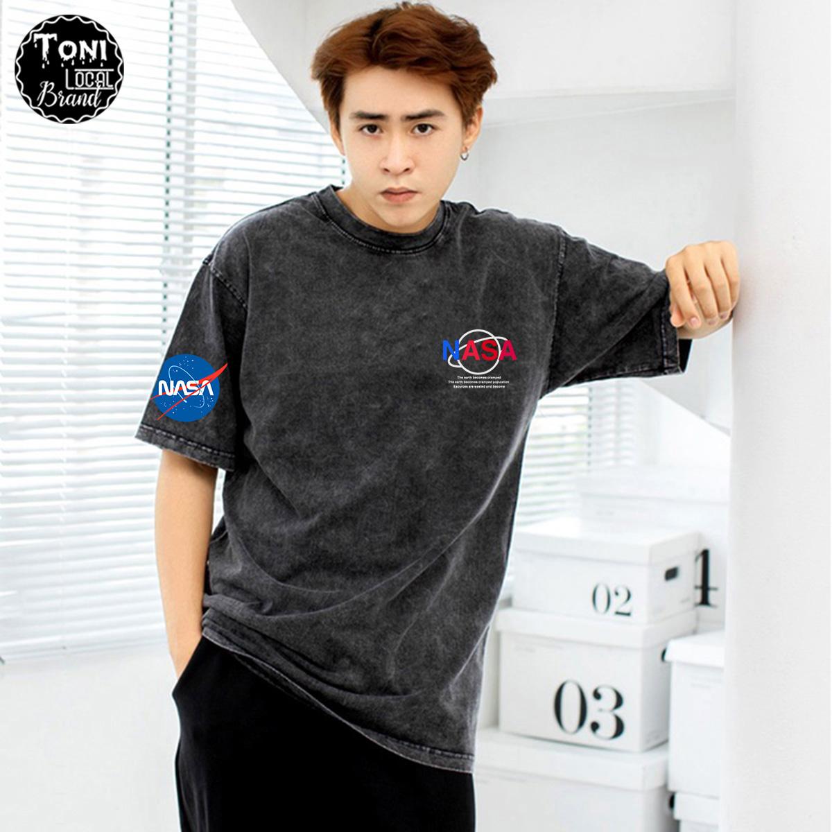 Áo Thun Tay Lỡ Local Brand NASA Cotton 100 form rộng nam nữ Unisex