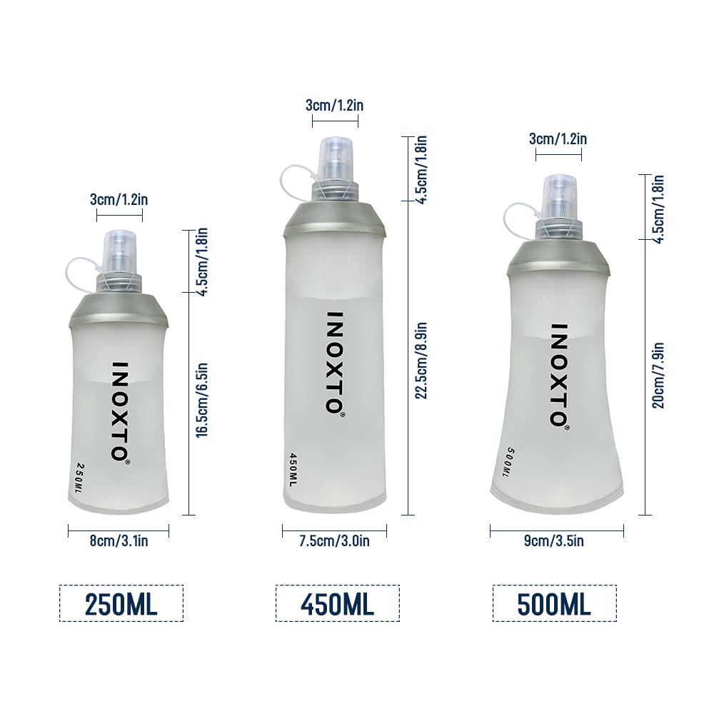 Túi đựng nước uống thể thao 500ml Túi đựng nước bàng quang mềm gấp gọn Túi chứa BPA Miễn phí cho phòng tập thể dục ngoài trời