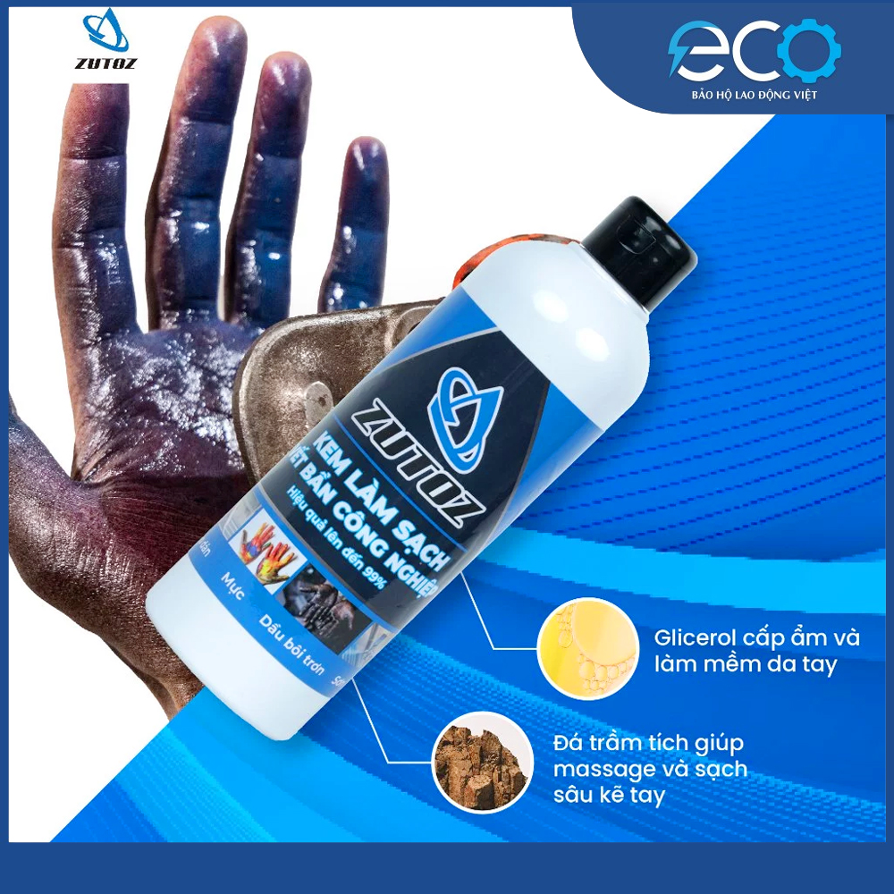 Dung dịch rửa tay sơn, dầu, màu ZUTOZ chuyển tẩy rửa các vết bẩn sơn màu, mực in, keo dán, dầu nhớt, hắc ín