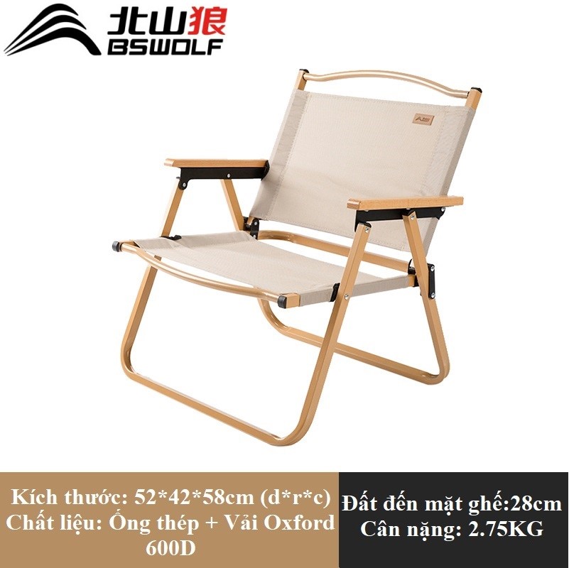 Ghế Gấp Gọn, Ghế Xếp Giã Ngoại - Du Lịch - Cắm Trại - Câu Cá - Yz032 - 52432858Cm - Kaki