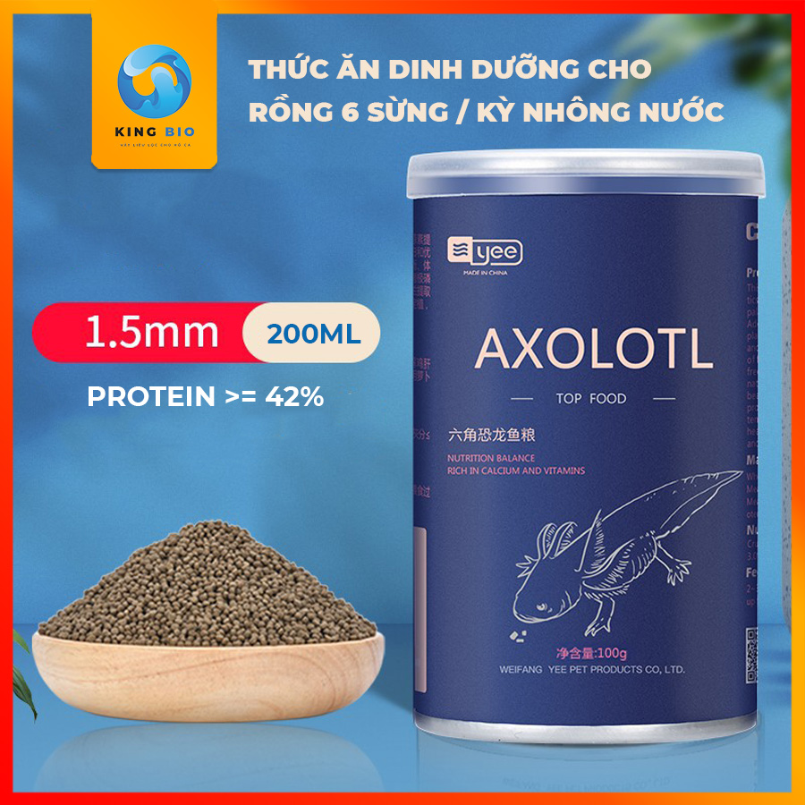 Cám Yee Axolotl - thức ăn dinh dưỡng cho rồng 6 sừng (kỳ nhông nước)
