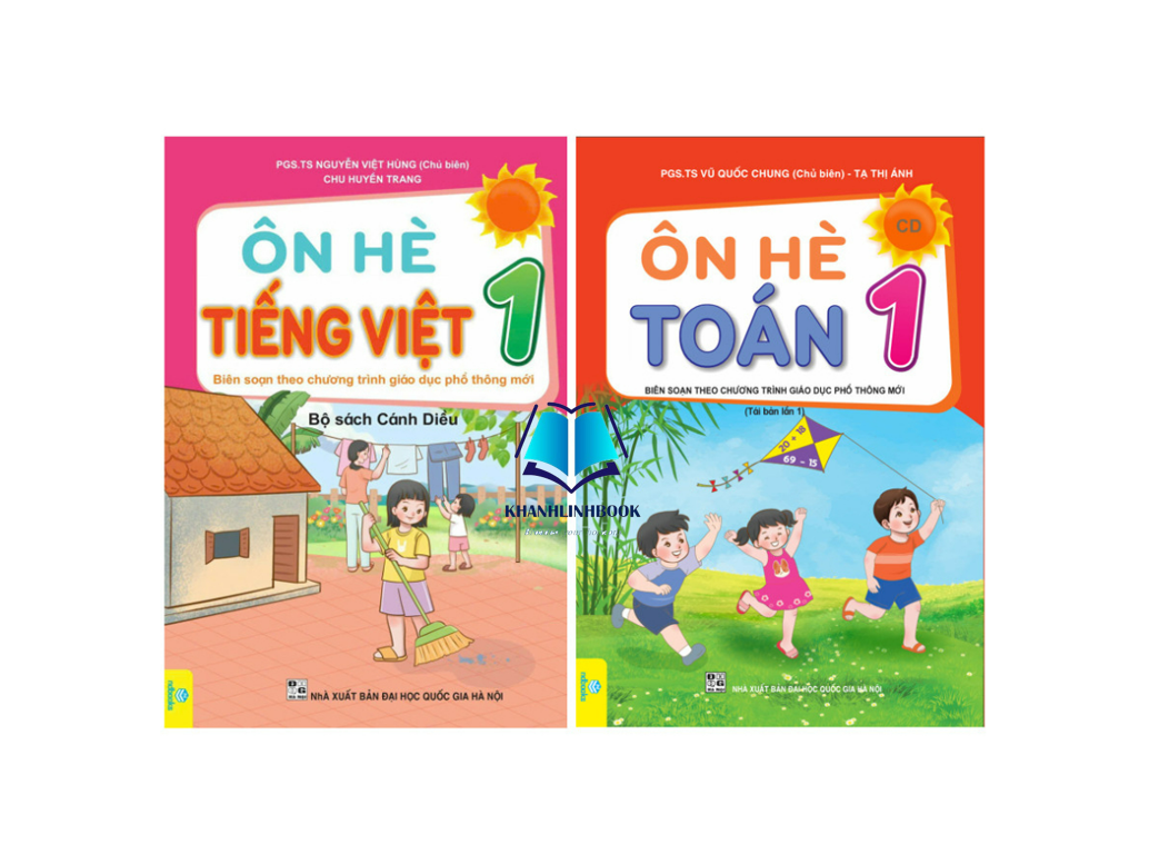 Sách - Combo 2 cuốn Ôn Hè Toán + Tiếng Việt Lớp 1 - Biên soạn theo chương trình GDPT mới Cánh Diều