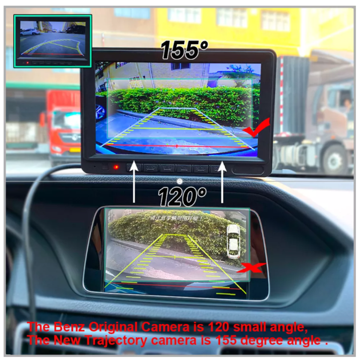 Camera lùi GreenYi GTA355 độ nét 720P, hỗ trợ đánh lái theo vô lăng
