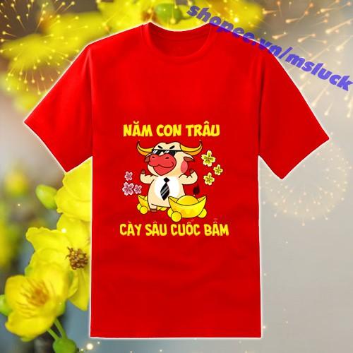 Áo tết tân sửu 2021, áo thun tết 2021, áo thun chúc mừng năm mới, áo chơi tết, áo thun tết nam nữ, in decal nổi sắc nét