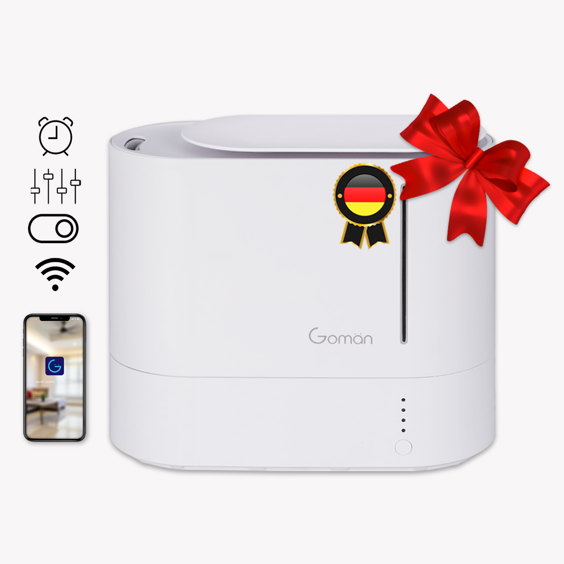 Máy tạo ẩm wifi thông minh GOMAN GM-WH332W công nghệ Đức- Hàng Chính Hãng