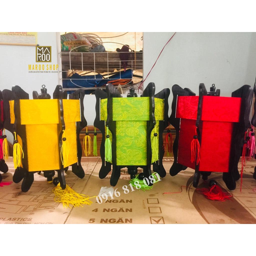 Đèn lồng Hội An kiểu lục giác 100% bằng gỗ size 50 cm/60 cm