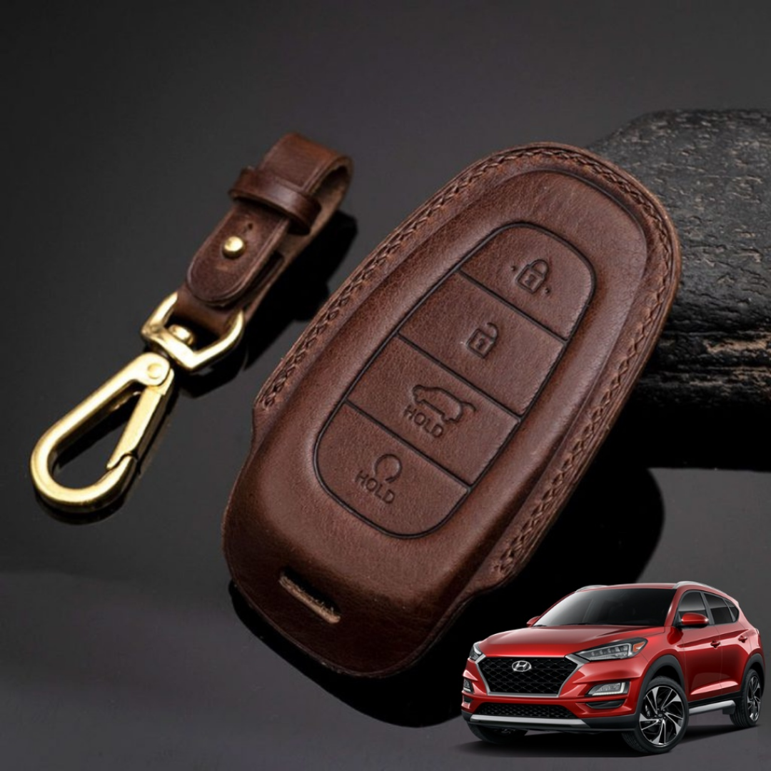 Bao Da Chìa Khóa ô tô HYUNDAI TUCSON bản mới  | Bọc chìa khóa ô tô da thật khâu tay