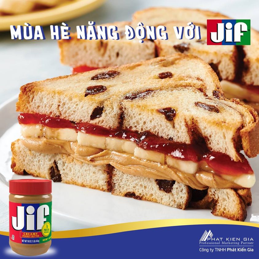 Bơ Đậu Phộng Mịn Jif 454g