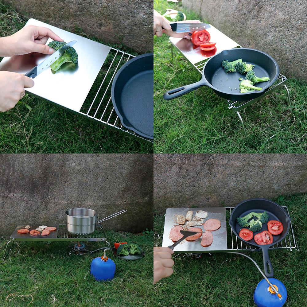 Kệ vỉ nướng ngoài trời bằng thép không gỉ dùng để nướng BBQ, đi cắm trại