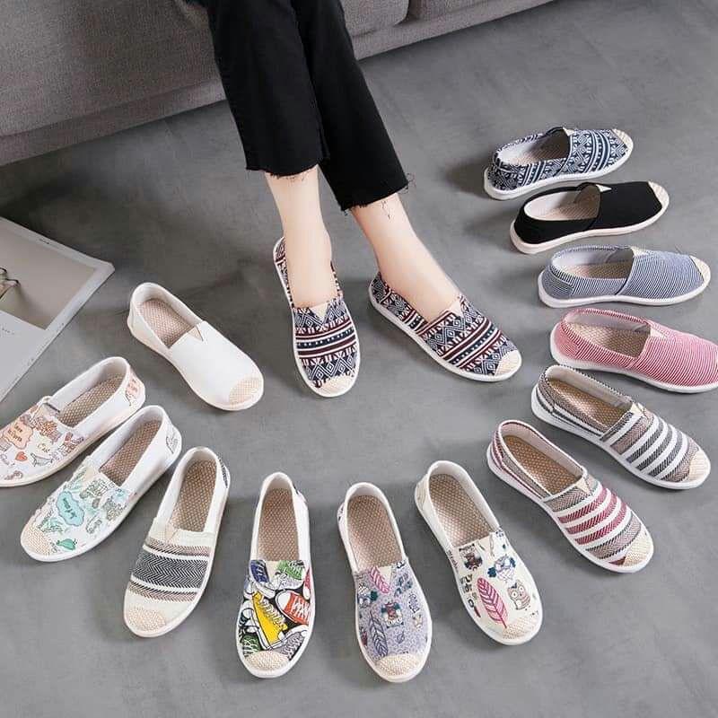 Giày sục mọi slip on viền đế bánh mì siêu xinh cá tính