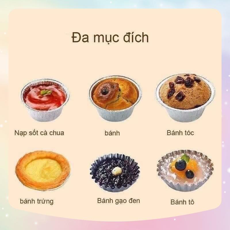 Set 100 Chén Giấy Bạc tiện dụng