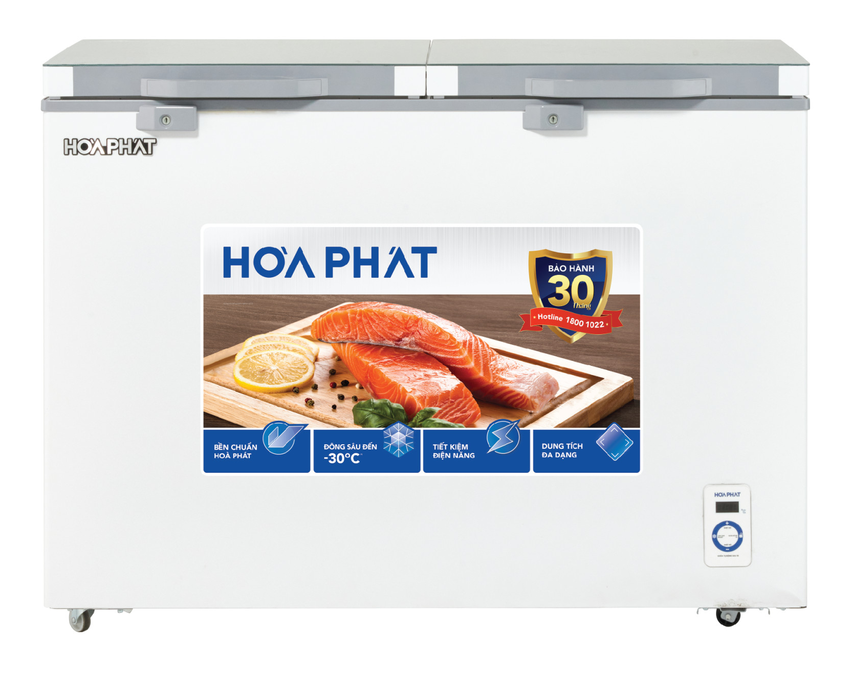 Tủ đông Hòa Phát HPF AD6352.T1 1 ngăn 2 cánh kính 352 L- Hàng chính hãng