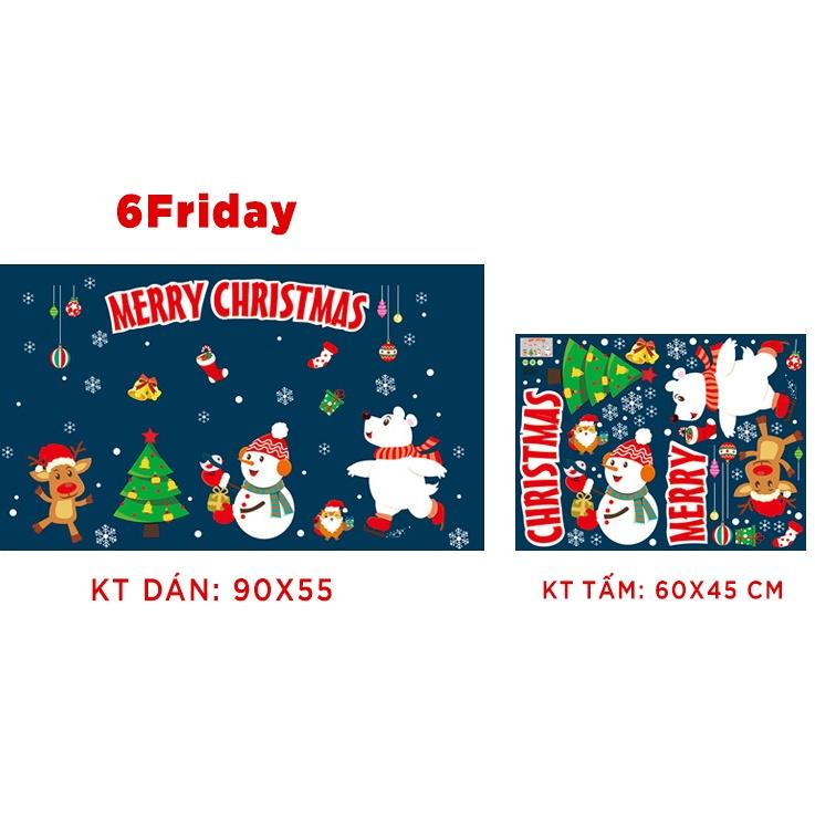 Decal noel trang trí giáng sinh khổ vừa