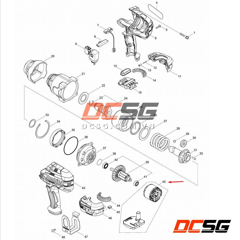 Cụm stator máy siết bu lông DTW1001/ DTW1002 Makita 629330-6 | DCSG