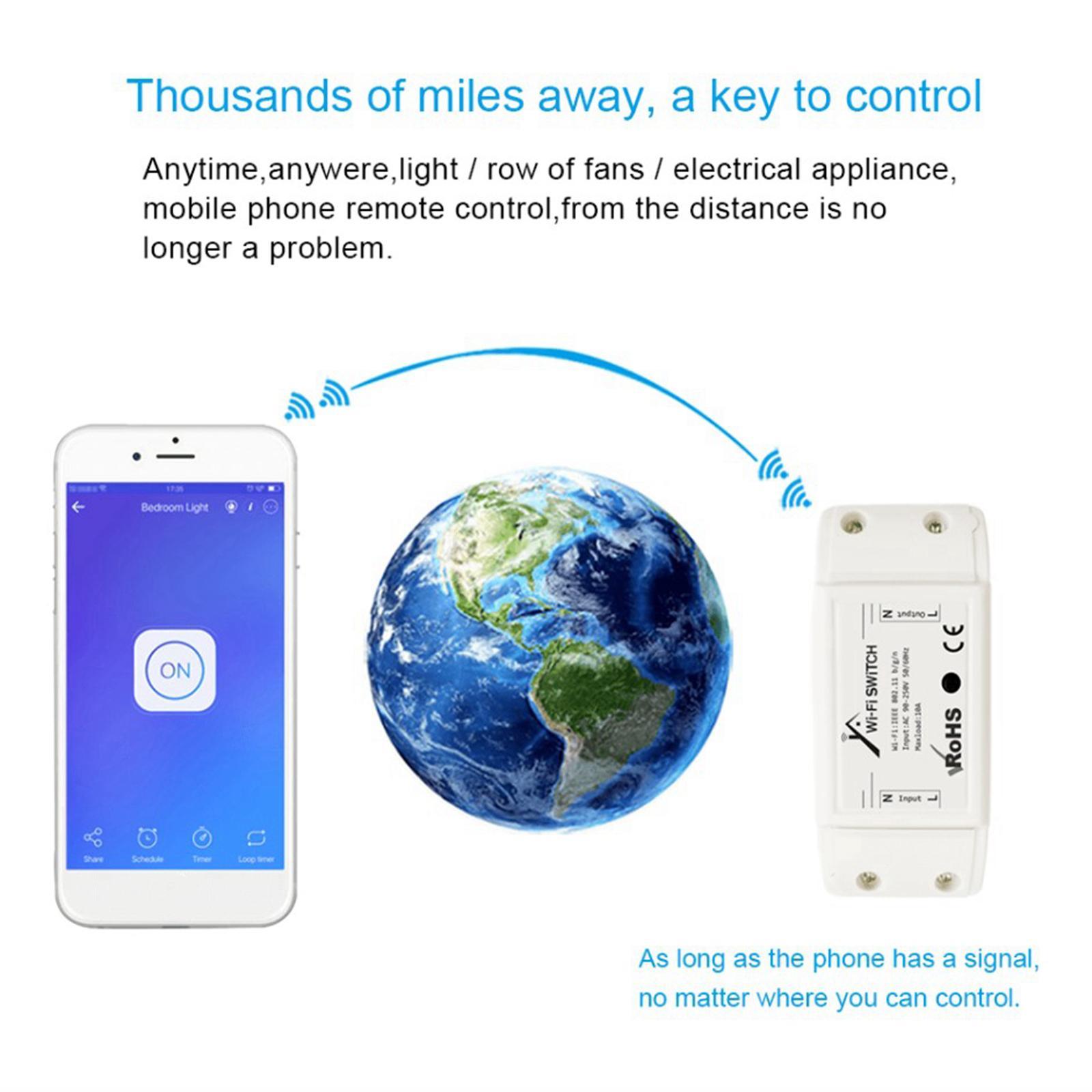 Wifi Wireless Remote Switch Remote Control Electrical Compatible with IFTTT