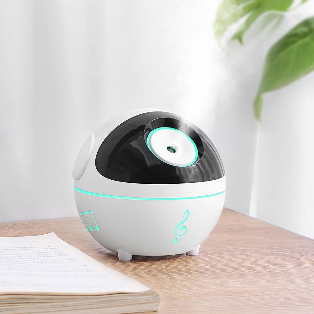 2021 Mới Máy Phun Sương Tạo Độ Ẩm 350ML Để Bàn Máy Phun Sương Tạo Độ Ẩm Tinh Máy Khuếch Tán Tinh Dầu 1200MAh Built_in Pin Có Đèn LED Cho Gia Đình