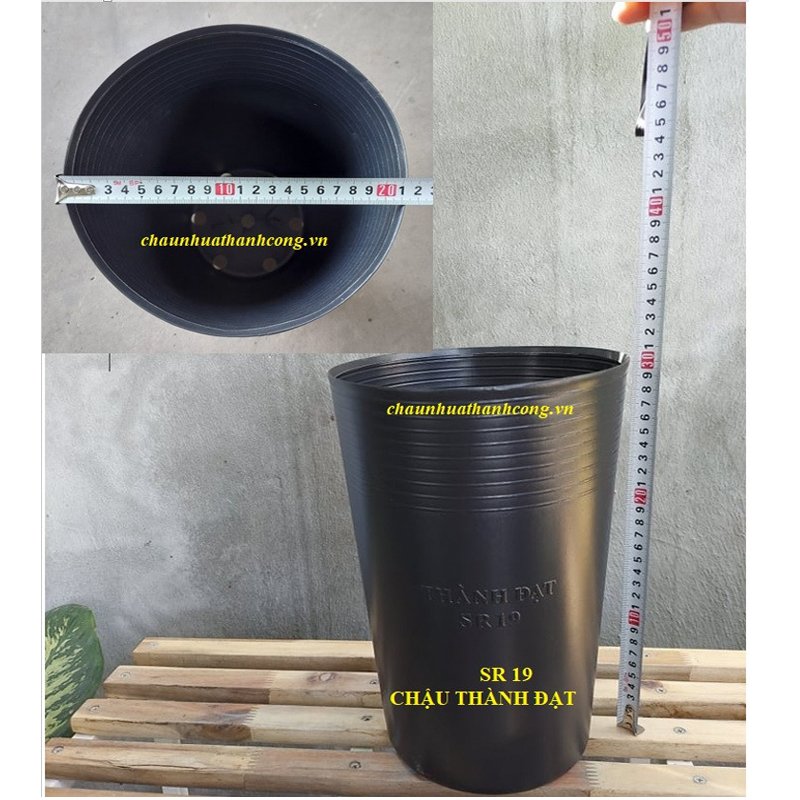 50 Cái - Chậu CSR 30x21cm nhựa PE dẻo trồng cây giống bền trên 10 năm-77126