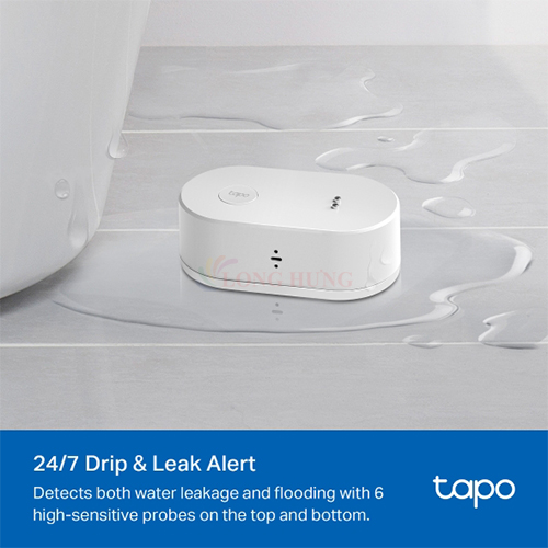 Cảm biến rò rỉ nước thông minh TP-Link Tapo Drip & Leak Alert Tapo T300 - Hàng chính hãng
