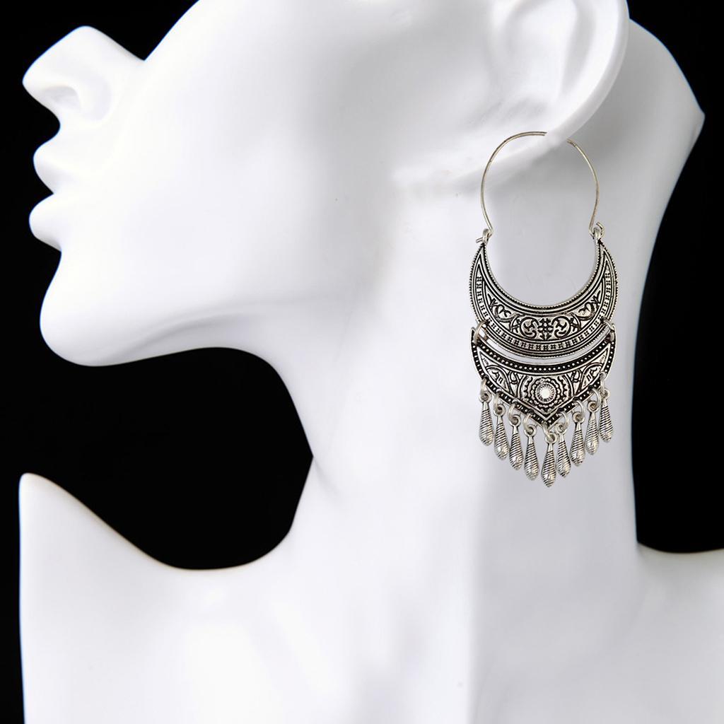 Bohemian  Carved Earring Bead Dangle Drop Earrings