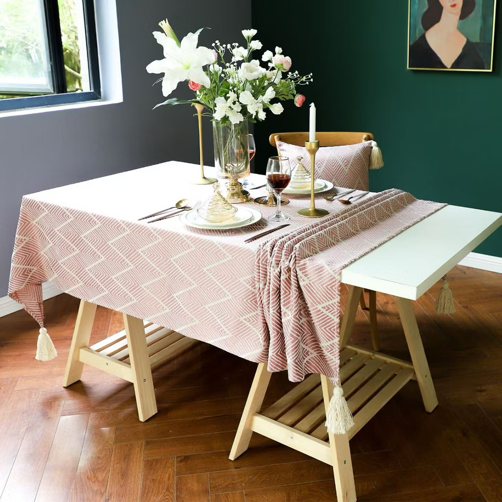 KHĂN TRẢI BÀN CHỮ NHẬT HOẠ TIẾT VINTAGE SANG TRỌNG CỔ ĐIỂN - hàng chính hãng