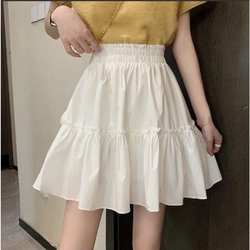 Chân váy nữ thời trang 2 tầng xòe ngắn nhún bèo CV414 SUTANO