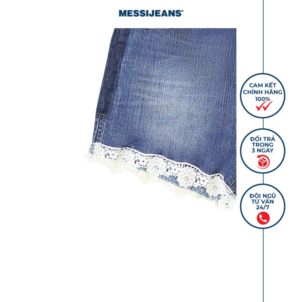 Quần short jean nữ viền ren MESSI SJW-729
