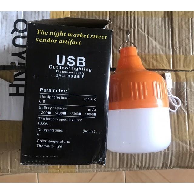Bóng đèn tích điện 6-8h - loại 150w và 100w sạc tích điện có móc treo