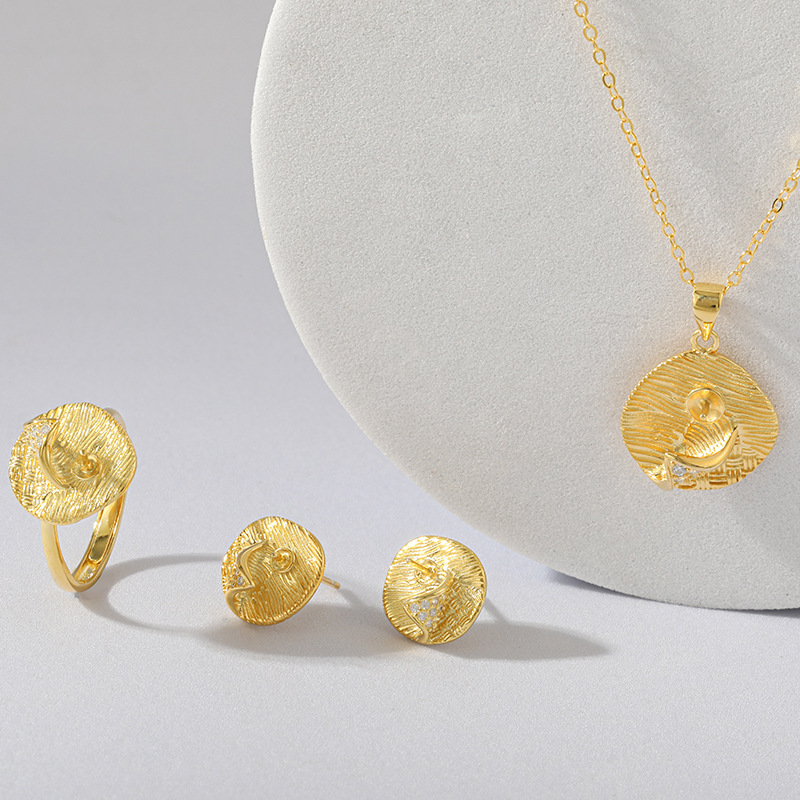 Bộ Trang Sức Lá Ngọc Vàng BNT-609 Bảo Ngọc Jewelry