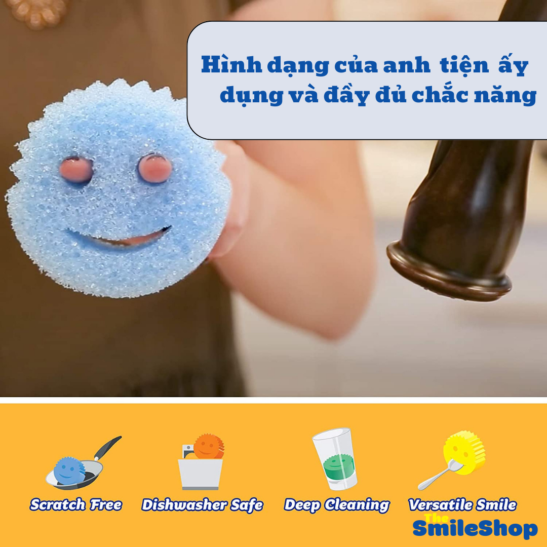 Miếng rửa chén SCRUB DADDY COLOR 3 miếng nổi tiếng của Mỹ